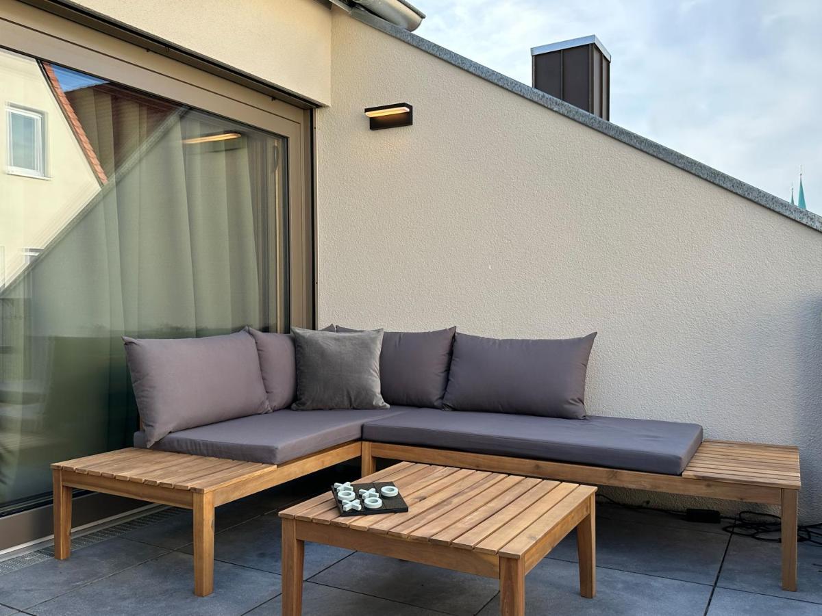 Truly - Direkt Am Rathausplatz, Dachterrasse Mit Blick Auf Perlachturm, Garage, Fahrstuhl Augsburg Exterior photo